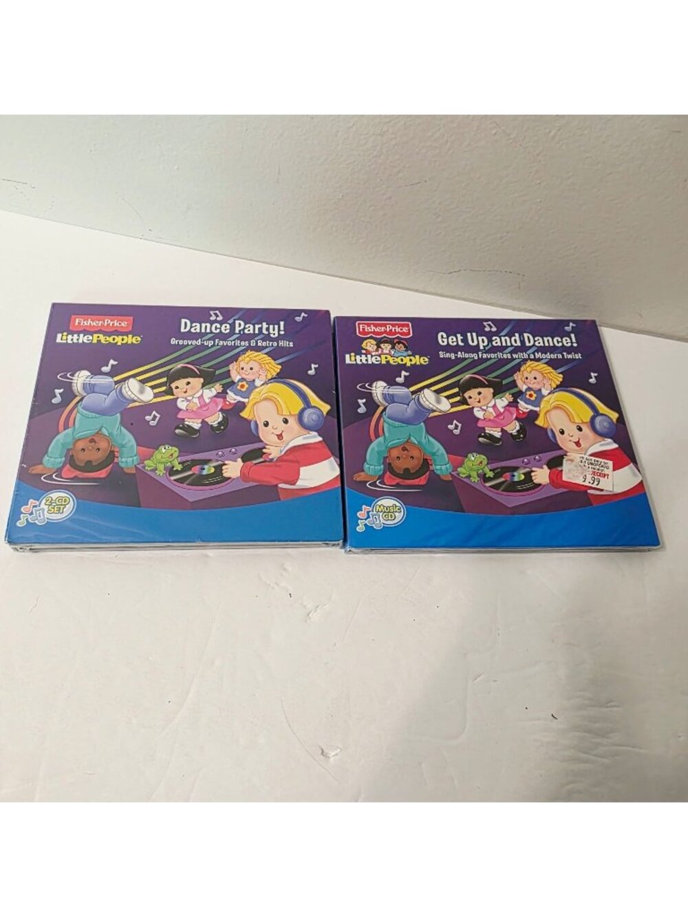 2 Fisher Price Little People Get up and Dance Party Sing Along Music Cd's